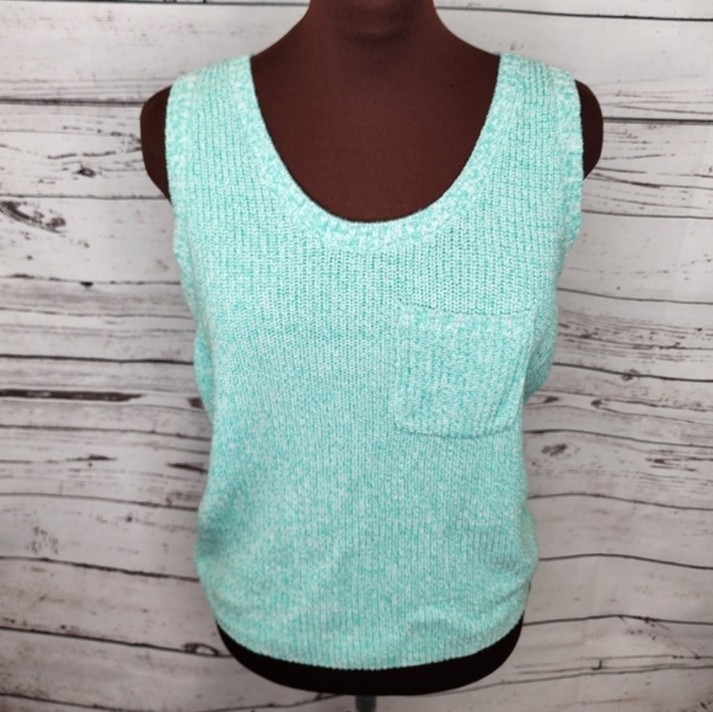 Loft‎ Green Sweater Vest Tank